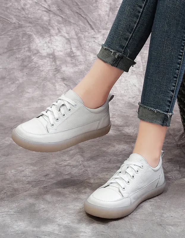 Women's Versatile Casual Soft Leather Sneakers 35-41