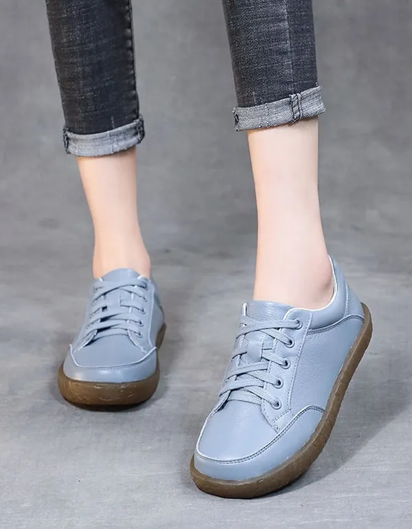 Women's Versatile Casual Soft Leather Sneakers 35-41