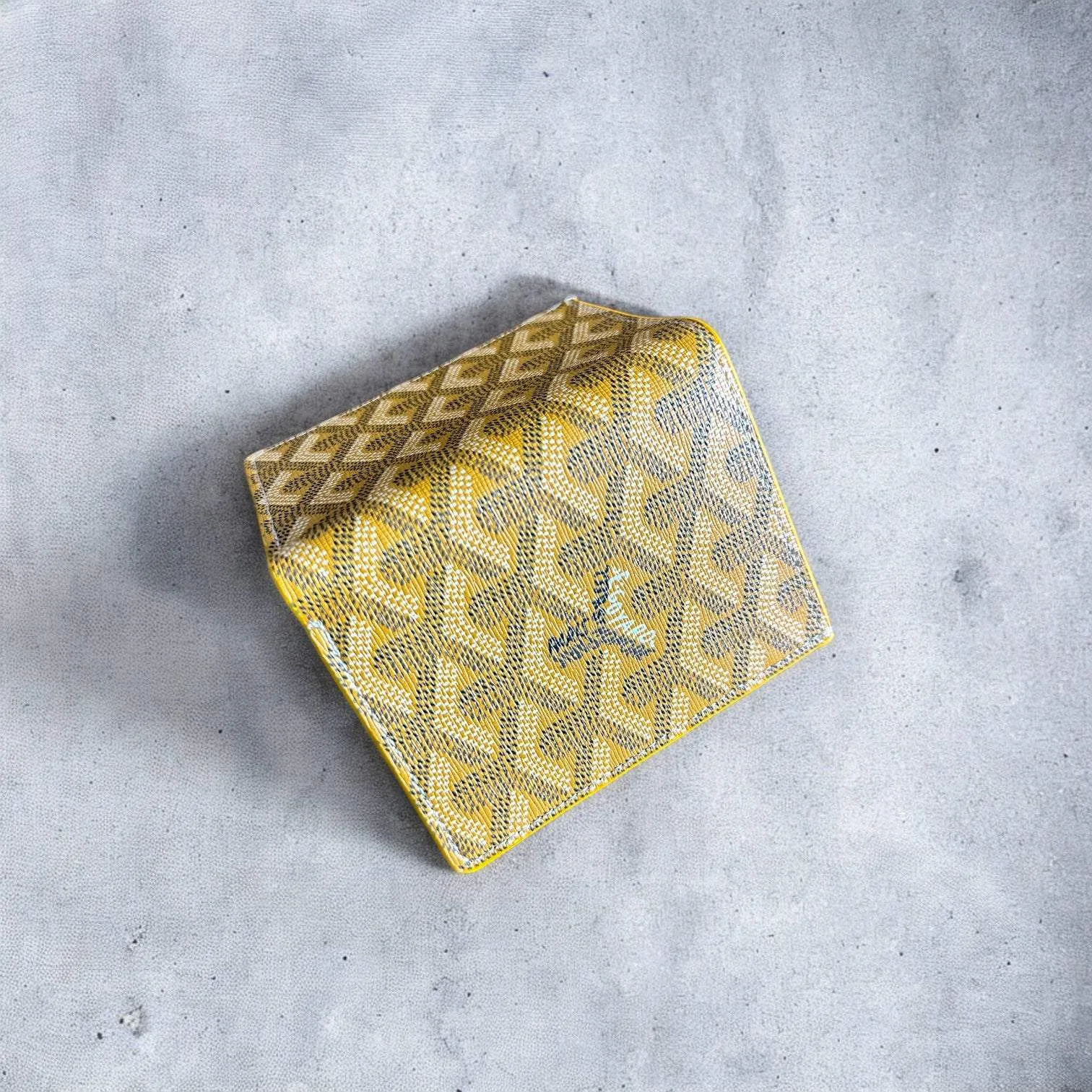 Yellow Goyard SAINT-MARC Card Wallet