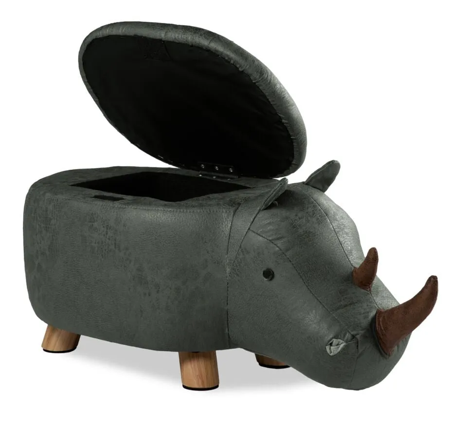 Zoo Companions Rhino Storage Ottoman - Green